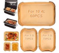 BYKITCHEN 210 fodere per friggitrice ad aria per Ninja AF500UK, accessori per friggitrice ad aria da 10,4 l, accessori AF500UK, grandi fodere per friggitrice ad aria per Megazone, compatibili anche