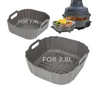 BYKITCHEN Fodere in silicone per friggitrice ad aria portatile Ninja CRISPi/Crispy in vetro, 3,8 l e 1,4 l, fodere in silicone per friggitrici croccanti, accessori per Ninja Crisper FN101UK