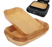 BYKITCHEN Fodere per friggitrice ad aria per Ninja Foodi MAX Health Grill e friggitrice ad aria AG551UK/AG651UK/DG551UK, grandi fodere di carta usa e getta per friggitrice ad aria, accessori per