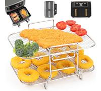 BYKITCHEN Grande friggitrice ad aria calda accessorio per Ninja Foodi Max Dual Zone [AF400EU] 9,5 l, Airfryer rack/griglia, accessori Af400eu, griglia/cesti per friggitrice ad aria calda Ninja in