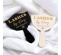 Bykiyevm Specchio per ciglia, personalizzabile, in acrilico, per tecnici delle ciglia, per social media, decorazione per la stanza, regalo per Lash Techs (bianco)