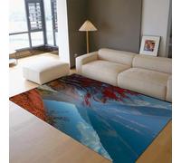 BYLEEHOMED Autunno Lago Foresta Stampa Soft Area Tappeto 90x180cm Natura Paesaggio Autunnale Antiscivolo Lavabile In Lavatrice tappeto per Soggiorno Appartamento