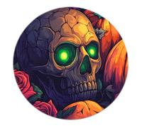 BYLEEHOMED Halloween Decor Holiday Kitchen Rug Cranio Diavolo con motivo a falce Tappeto gotico per feste di Halloween per antiscivolo Living Room Decor 210 cm