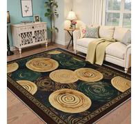 BYLEEHOMED Tappeti di campagna di metà secolo 180x270cm Astratto a spirale a spirale Chic tappeto anti-macchie per la scuola Sala di apprendimento Area ad alto traffico