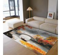 BYLEEHOMED Tappeto autunnale 160x200cm Tappeti orientali in stile tradizionale per soggiorno Lavabile in lavatrice Tappeto antiscivolo per sotto il tavolo