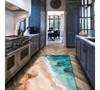 BYLEEHOMED Tappeto Beach Ocean Waves per camera da letto lavabile antiscivolo Tappeto per paesaggi marini costieri della natura per soggiorno Arredamento per ufficio corridoio 200x300cm