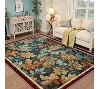 BYLEEHOMED Tappeto botanico lavabile unico da corridoio 90x180cm foglie autunnali cucina antiscivolo tappeto antiscivolo per comodino sotto il tavolo del divano