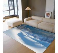 BYLEEHOMED Tappeto invernale 60x120cm Rustico Agriturismo Morbido Giungla Rime Paesaggio forestale tappeto antiscivolo per l'ingresso dell'aula sotto il tavolo