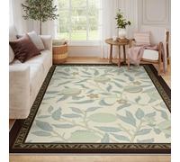 BYLEEHOMED Tappeto Limone Stile Farmhouse Blu Rustico Vintage Orientale Motivo Frutta Melograno Tappeto Decorativo Lavabile Compatibile con Aspirapolvere per Soggiorno 160x200cm