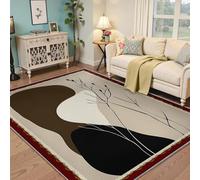 BYLEEHOMED Tappeto moderno astratto per soggiorno 200x300cm tappeto minimalista morbido con forma irregolare e stampa ramificata a pelo basso per una casa colonica estetica