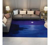 BYLEEHOMED Tappeto Oceano Luna Blu Viola Paesaggio Camera 160x200cm