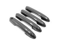 BYLKFC 1 Set Di Coperture Per Maniglie Esterne Per Smart Key Per Toyota Per Highlander Per Crown 2019-2025 2 Fori Per Pulsante Guscio Esterno Maniglia Porta Esterna Adesivo(Nero 1)