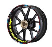BYLKFC Adesivi per Ruote Adesivi per Cerchi Moto per Ho&NDA X-ADV X-ADV750 X ADV750 Xadv 750 Adesivi per Cerchi Riflettenti Nastro A Strisce Strisce Fluorescenti per Cerchioni(Oro)