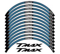 BYLKFC Adesivi per Ruote Adesivi per Cerchi Moto per Yamaha TMAX T-Max 500 530 560 TMAX500 TMAX530 TMAX560 Decalcomanie per Cerchi Strisce Fluorescenti per Cerchioni(Colore1)