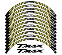 BYLKFC Adesivi per Ruote Adesivi per Cerchi Moto per Yamaha TMAX T-Max 500 530 560 TMAX500 TMAX530 TMAX560 Decalcomanie per Cerchi Strisce Fluorescenti per Cerchioni(Colore2)