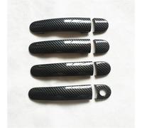 BYLKFC Copertura Per Maniglie Esterne Portiere Auto Per Skoda Per Octavia 2 II MK2 A5 Per Tour RS Coperture Decorative Guscio Protettivo Guscio Esterno Maniglia Porta Esterna Adesivo(Nero 1)