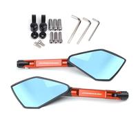 BYLKFC Coppia Specchi Moto Specchietti Retrovisori per Motociclette per Aprilia DORSODURO 750 DORSODURO1200 Specchietto Retrovisore Laterale Regolabile Specchietti Regolabili(Arancia)