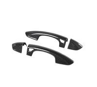 BYLKFC Coprimaniglia Portiera Auto Per Ford Per Mustang 2015-2020 2021 2022 2023 Coperture Decorative Esterne Gusci Protettivi Guscio Esterno Maniglia Porta Esterna Adesivo(Nero 1)