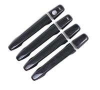 BYLKFC Coprimaniglia Portiera Auto Per Mitsubishi Per Outlander Per Lancer ASX 2008-2020 Copriporta Esterni Protezione Effetto Fibra Di Carbonio Guscio Esterno Maniglia Porta Esterna Adesivo(Nero 1)