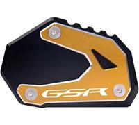 BYLKFC Piastra Estensore Moto Lato Stand Pad per Suzuki GSR750 GSR 750 2011-2016 Kickstand Estensione Piede Lato Supporto Stand Cavalletto Laterale(Oro)