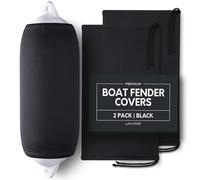 Byllstore Boat Fender Covers | Several Size Options Available | Black & Navy Blue | 1, 2 & 4-Pack | Polyester (2-Pack, Black, 10″ x 26″)