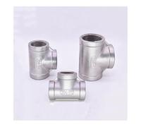 BYLSAGWHT 1/8" 1/4" 3/8" 1/2" 3/4" 1" to 2" BSPT Female Tee 3 Ways 304 Stainless Steel Pipe Fitting Water Gas Oil (2") Brass Hose