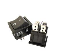BYLSAGWHT 1pc 30A 250V AC High Current ON/off,KCD4,4Pin Black,Sterling Silver Point,Rocker Power Button Switches