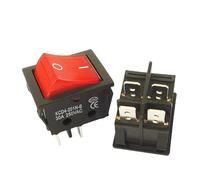 BYLSAGWHT 1pc 30A 250V AC High Current ON/off,KCD4,4pin Red,Sterling Silver Point,Rocker Power Button Switches