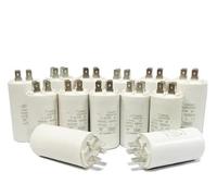 BYLSAGWHT 1pc CBB60 Running Capacitor AC 450V 4 Pins 50/60Hz Double Insert 15uf 450v