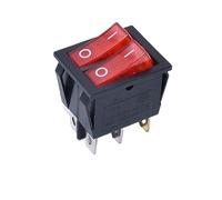 BYLSAGWHT 1pc KCD4 Boat Rocker Switch 6Pin 2-Way 2-Position 15A 250V 31 * 25.5mm Red
