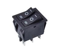 BYLSAGWHT 1pc KCD4 Boat Rocker Switch 6Pin On-off-On 15A 250V 31 * 25.5mm Black