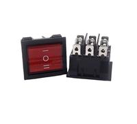 BYLSAGWHT 1pc KCD7 9-Pin 3-Stop Red Power Warping Switch Large Current Power Button Switch