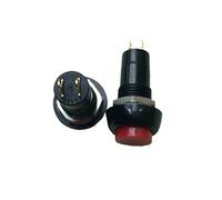 BYLSAGWHT 1pc PB-10B-BR-G Self-Locking Red Red Circle Feet Push Button Switch