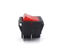 BYLSAGWHT 1pc Ship Type Switch RS606 Rocker Switch 4 Feet 2 16 a250v Black Red Light