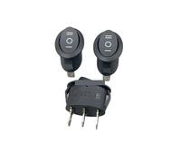 BYLSAGWHT 1PCS ON-off-ON AC 6A 250V 10A 125V Black 3 Position 3 Pins Oval Rocker Switch