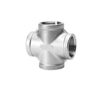 BYLSAGWHT 316L Stainless Steel Internal Wire Four-Way Cross Thread Buckle Internal Thread Water Pipe Joint Plumbing Accessories 4 Minutes 6 Minutes 1 inch(G1-1/2) Brass Hose