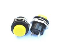 BYLSAGWHT 5PCS R13-507 Series Yellow Push Button Switch 16 mm Since The Reset Circular Button Switch