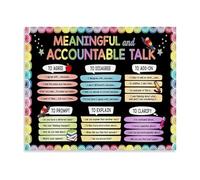 BYLSAGWHT Accountable Talk Educational Poster - Meaningful Discussion Classroom Wall Art(Framed,08x12inch(20x30cm))