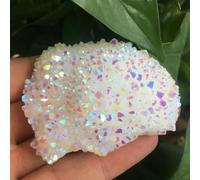 BYLSAGWHT Beautiful Angel Aura Quartz Crystal Cluster for Christmas Decoration