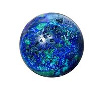 BYLSAGWHT Blue Copper Ore Ball Ornaments Crystal Round Sphere Collection Pocket Palm Worry Stone, 60~70mm