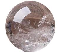 BYLSAGWHT Crystal Clear Glass Sphere Naturel Ball for Divination Camera Photo Shoot Home Office Landscape Decoration Art with Wooden Base 40-100Mm,40mm