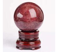 BYLSAGWHT Crystal Sphere Retro Feng Shui Lucky Red Ball Crafts Desktop Decoration Office Entrance Living Room Study Home Fortune Telling Witchcraft Gazing,Red Crystal Ball-5~6cm