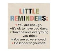 BYLSAGWHT Daily Affirmation Wall Art - “You Are Enough” Poster, Mental Wellness Decor, Be Kind Reminder for Self Care, Bedroom, Bathroom, Home Office (Unframed,08x12inch(20x30cm))