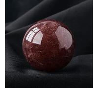 BYLSAGWHT Fluorite Rough Stone Crystal Ball Rainbow for Decoration or Magic,Strawberry Crystal-5cm