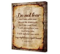 BYLSAGWHT Isaiah 41:10 Wall Art, Do Not Fear For I Am With You Scripture Canvas Print, Christian Bible Verse Decor for Home Office Church(Unframed,12x18inch(30x45cm))