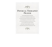 BYLSAGWHT Physical Therapist Prayer Canvas Print - Inspirational Wall Art for Therapy Office, Uplifting Gift for Healthcare Workers, Clinic Home Wall Decor(Framed,12x18inch(30x45cm))
