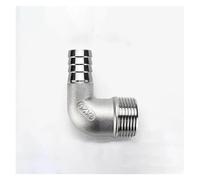 BYLSAGWHT Right Angle Pagoda Elbow 90 Degrees 3/4" BSPT Male x Hosetail Barb 25mm Connector 304 Stainless Steel