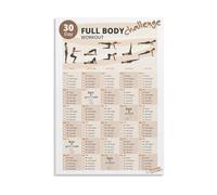 BYLSAGWHT Scratch Off Fitness Poster: 30 Day No Equipment Workout Challenge for Men & Women, Motivational Progress Tracker & Home Gym Decor(Framed,12x18inch(30x45cm))