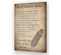 BYLSAGWHT Tribal Blessing Scripture Poster - Native American Prayer Art with Vintage Bible Verse, Earth Tone Canvas Print for Spiritual Home, Bedroom, Office Decor (Framed,12x18inch(30x45cm))
