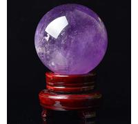 BYLSAGWHT Uruguayan Amethyst Ball Ornaments Pure Ore Crystal Seven Star Array Home Porch Decoration Newlyweds Gift,50mm